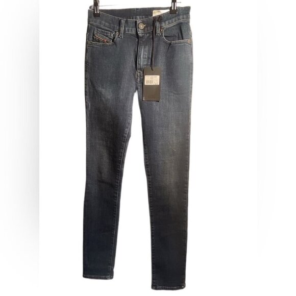 NWT Diesel D-Roisin Super Skinny Dark wash Trendy Style 5 pocket denim Jean 26 - Picture 2 of 5
